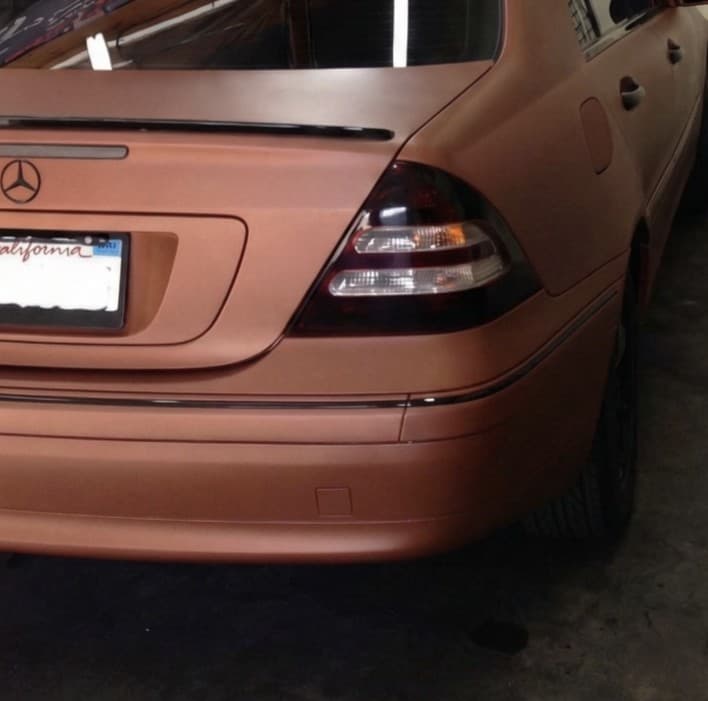 Car headlight with smoked tint